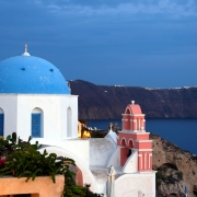 Toit bleu de Santorin Grèce Europe Voyage