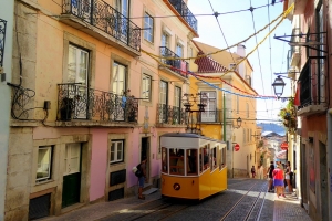 Lisbonne Tramway Portugal Europe Voyage