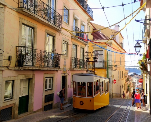 Lisbonne Tramway Portugal Europe Voyage