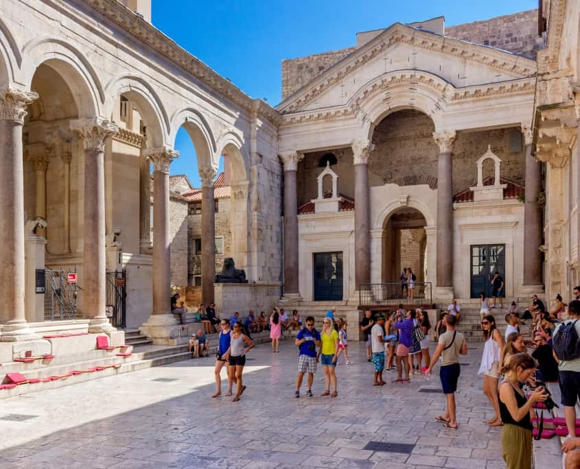 Péristyle du Palais de Dioclétien, Split. Croatie Europe Voyage