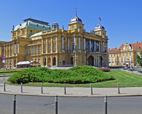 Zagreb Théâtre Nationale Croatie Europe Voyage