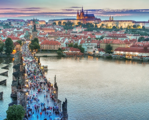 Prague ponts République Tchèque Europe Voyage