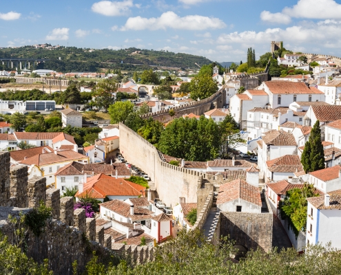Village médiéval fortifié d'Obidos Portugal Europe Voyage