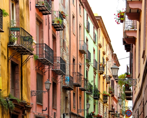 Rue colorée de Bosa, Sardaigne Italie Europe Voyage