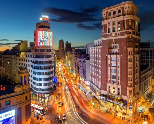 Madrid nuit Espagne Europe Voyage