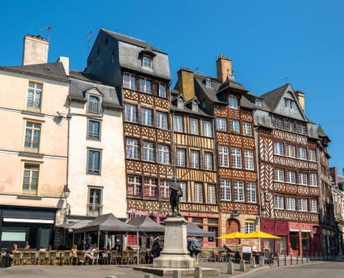 Façade typique de Rennes France Europe Voyage