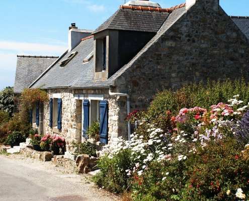 Cottage typique breton Bretagne France Europe Voyage