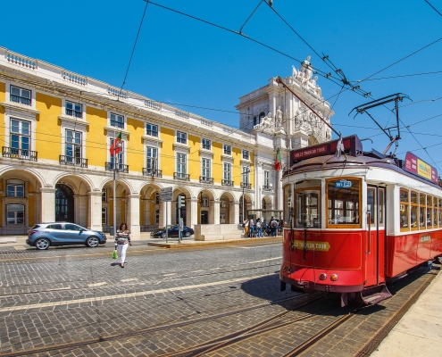 Tramway Lisbonne Portugal Europe Voyage