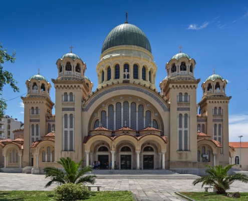 Vue de Saint Andrew Church, the largest church in Greece, Patras, Peloponnese, Grèce Europe Voyage